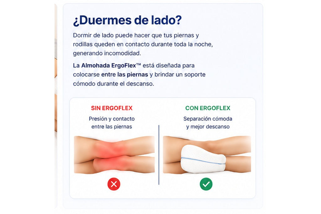 Almohada Ortopédica para Piernas – Duerme Cómodo Toda la Noche
