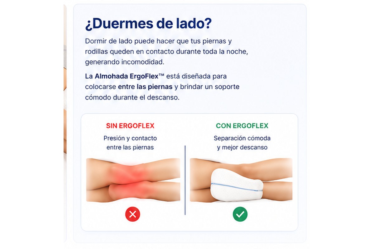 Almohada Ortopédica para Piernas – Duerme Cómodo Toda la Noche