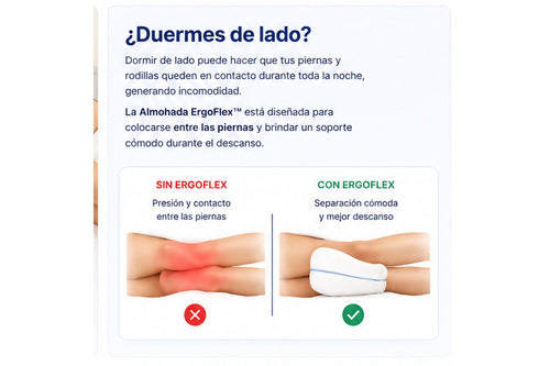 Almohada Ortopédica para Piernas – Duerme Cómodo Toda la Noche